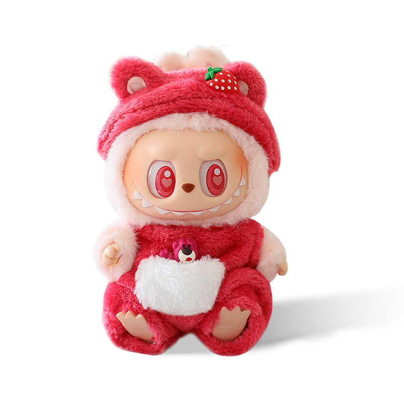 Labubu Outfit - Pink Strawberry Cute Bear Outfit