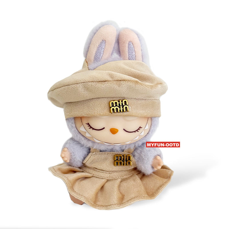 Toy Outfit - Brown Beret + Brown Skirt