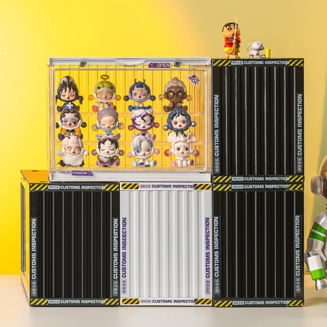 Three-Level Collectibles Display Box - Transparent