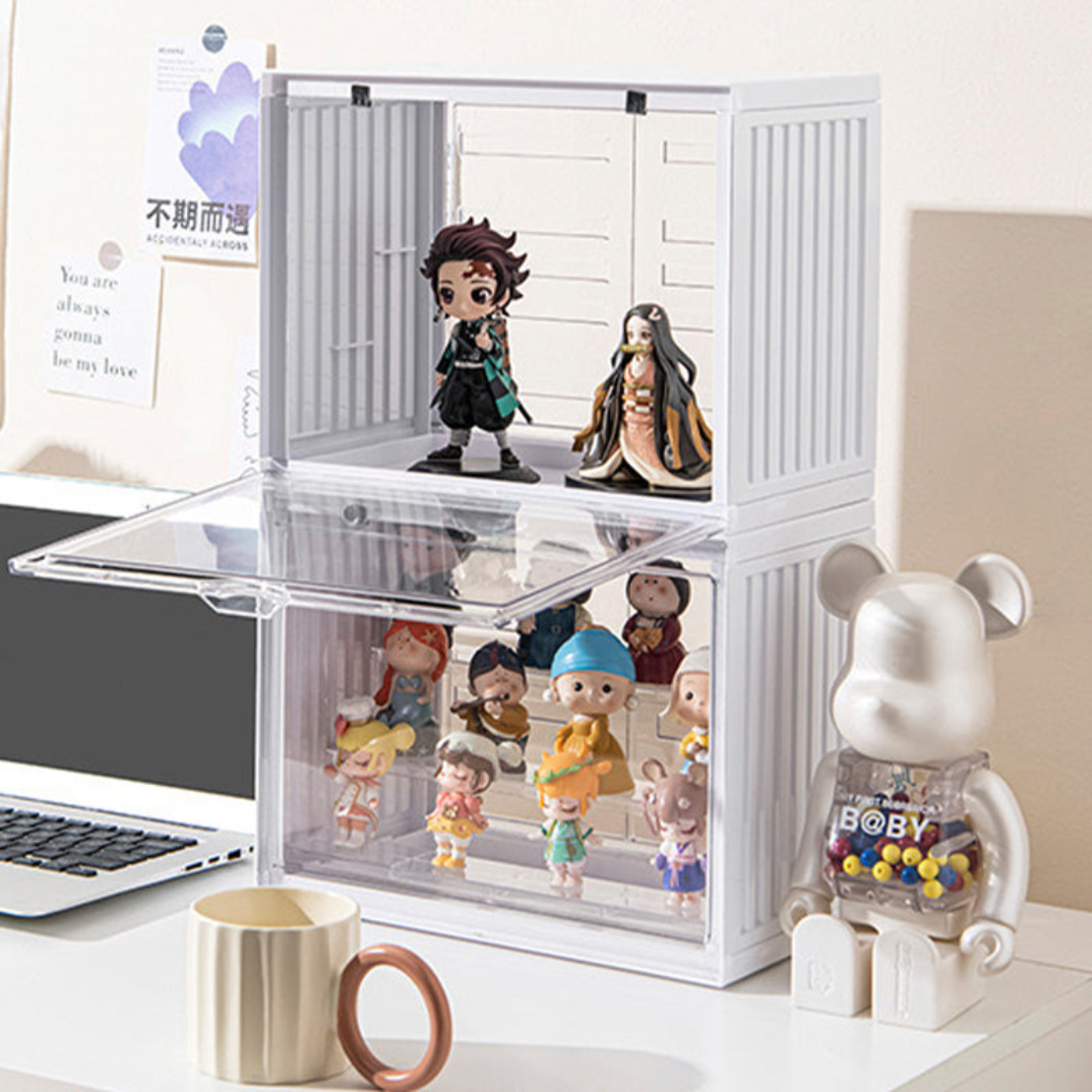 Three-Level Collectibles Display Box - White