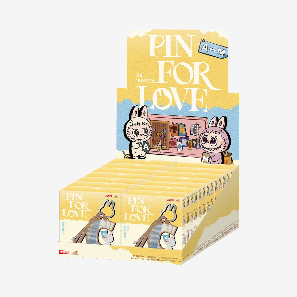 POPMART Labubu Pin for Love Series- Letter Pendant Blind Box (A-M)