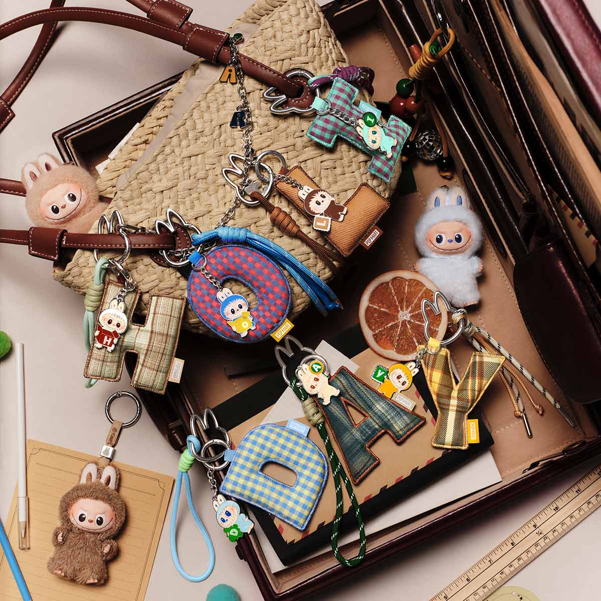 POPMART Labubu Pin for Love Series- Letter Pendant Blind Box (A-M)