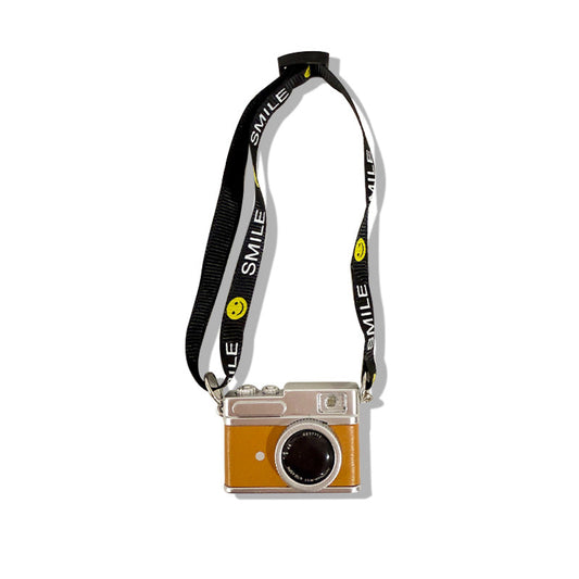 Camera with built-in battery and flash (Brown)