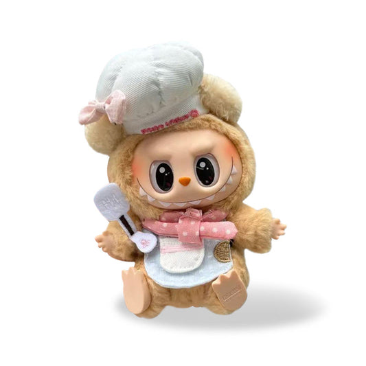 Labubu Fashion Outfit - A chef hat, apron, and spatula set