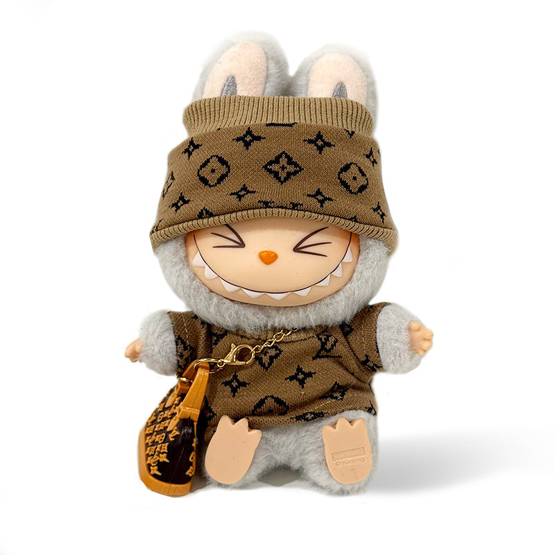 Toy Outfit - Brown Hat + Brown Top + Brown Bag