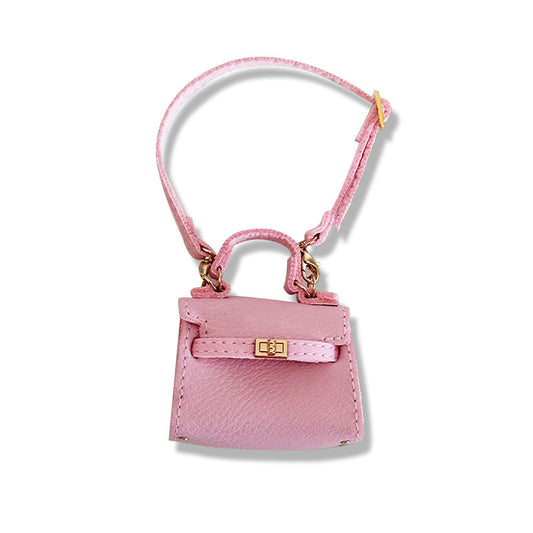Labubu Outfit - Pink Leather Bag