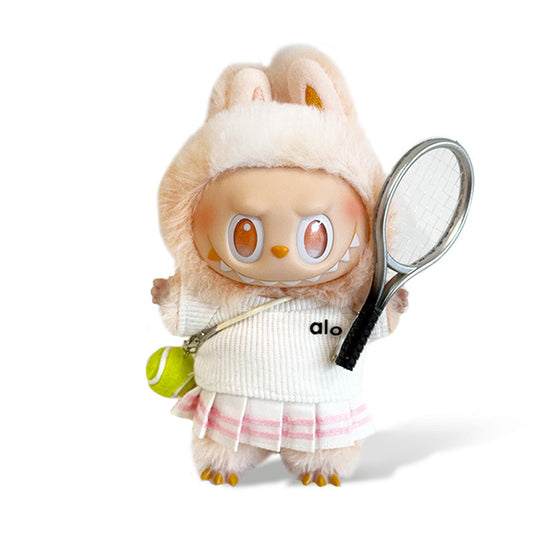 Toy Outfit - Top + Tennis Skirt + Tennis Racket + Tennis Ball