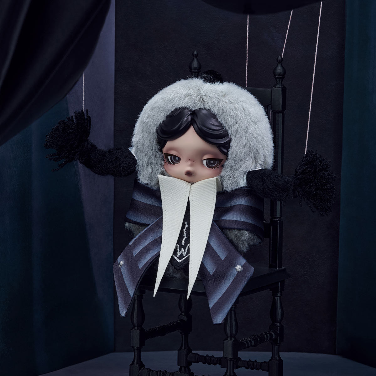 SKULLPANDA × Wednesday Plush（Nevermore Academy Uniform Version)