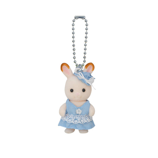 Sylvanian Families Bluebell Chocolate Rabbit Baby Keychain