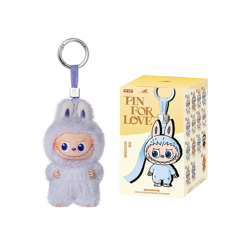 POPMART Mini Labubu PIN FOR LOVE SERIES - Vinyl Plush Pendant blind box (A-M)