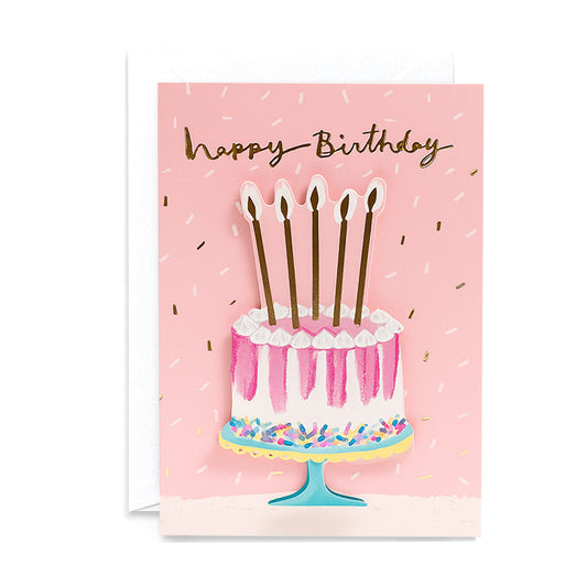 3D Birthday Cake Greeting Card