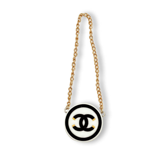 Fashion Dress - Labubu White Chanel Style Round Bag