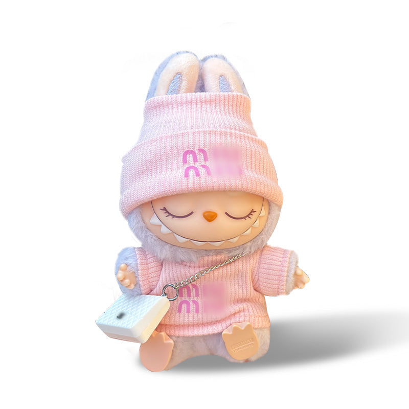 Toy Outfit - Pink Hat + Pink Top + White Bag