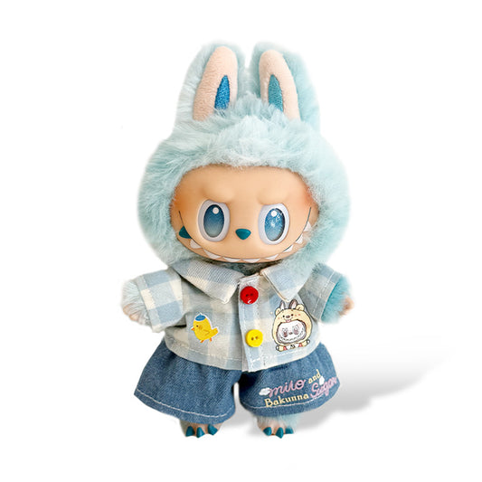 Labubu Fashion Outfit - Blue Shirt + Jeans