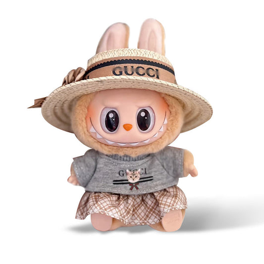 Fashion Dress - Cat Top+ Skirt + Straw Hat