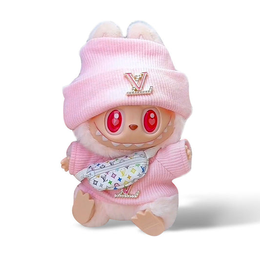 Fashion Dress - L Style Pink Top+ Hat +Bag