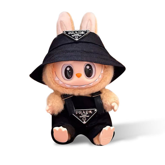 Fashion Dress - Prada Style Black overalls + Black hat