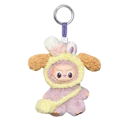 Mini Labubu Pin for Love Outfit - Yellow Hat + Yellow Bag