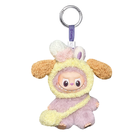 Mini Labubu Pin for Love Outfit - Yellow Hat + Yellow Bag